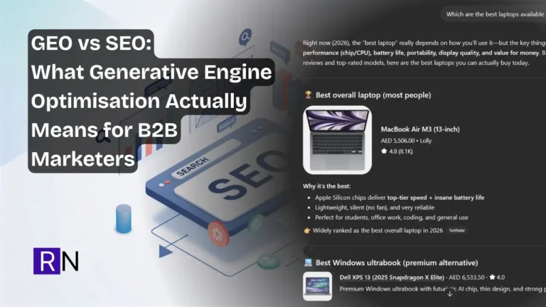 GEO vs SEO What Generative Engine Optimisation Actually Means for B2B Marketers