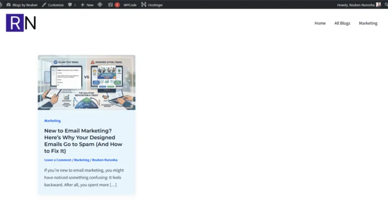 An image of the blog page