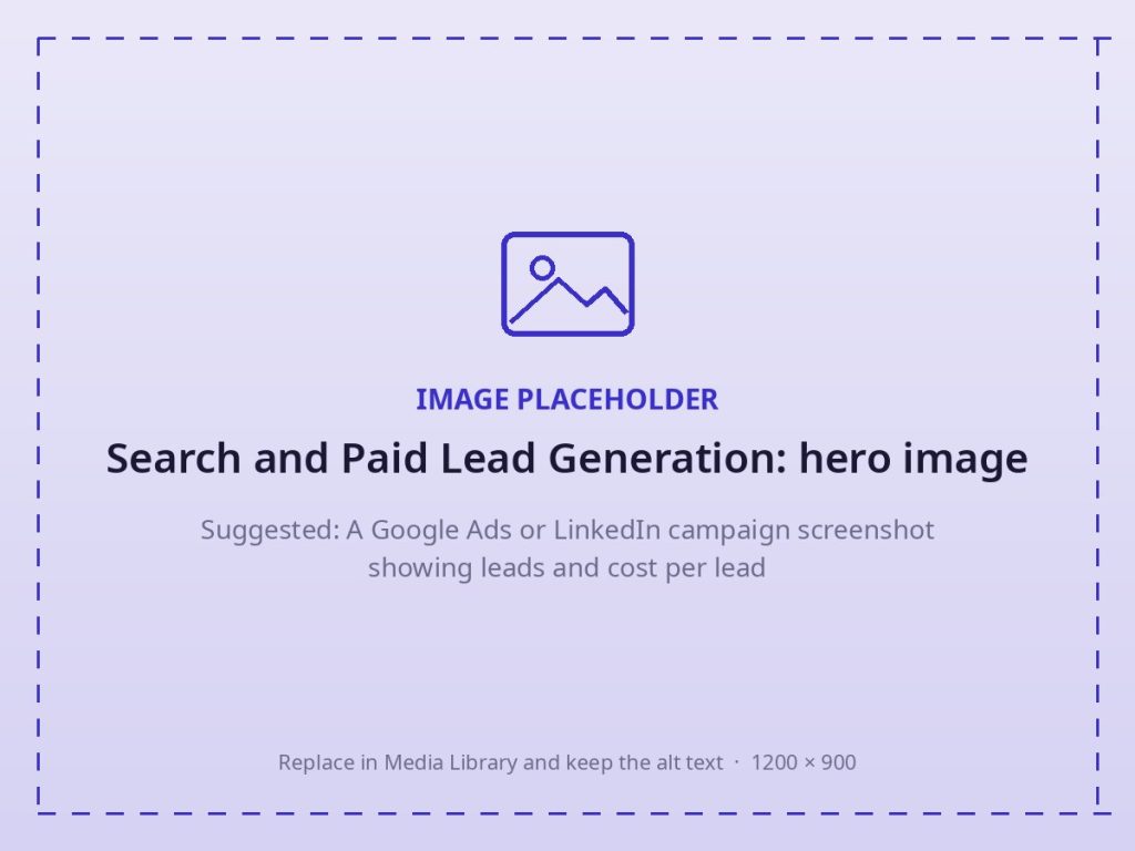 B2B lead generation services: Google Ads and LinkedIn campaign results with cost per lead