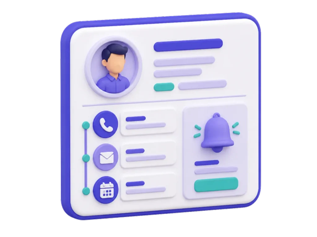 Open source CRM lead record with contact history and next follow-up