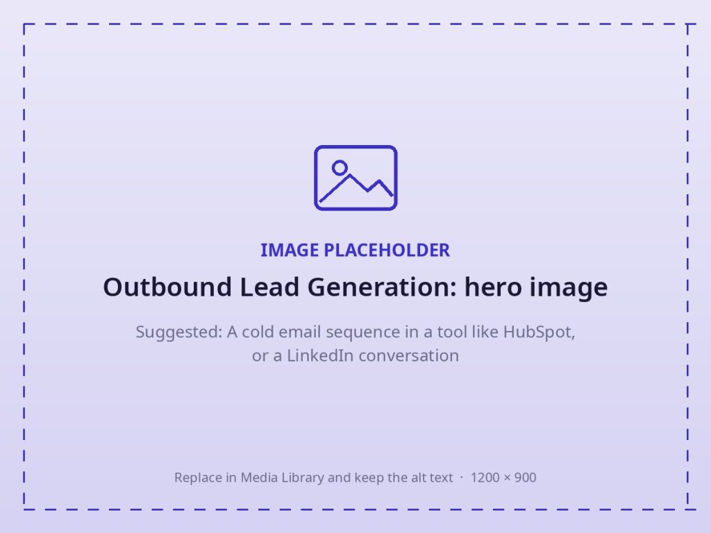 Outbound lead generation: personalised cold email sequence and LinkedIn outreach